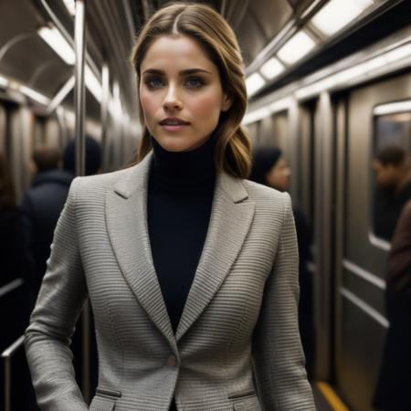 <lora:amandapeet_sdxl_resized:1>  amandapeet of a stunning woman, on a (subway), wearing a (jacket) and trousers,  beautiful bone structure, 4k textures, soft cinematic light, adobe lightroom, photolab, hdr, intricate, elegant, highly detailed, sharp focus, ((((cinematic look)))), soothing tones, insane details, intricate details, hyperdetailed, low contrast, soft cinematic light, exposure blend, hdr,