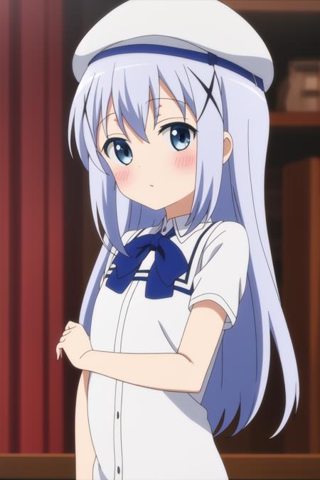 <lora:Gochuumon_kafuu chino:0.7> kafuu chino, white headwear, 8k, masterpiece, absurdres, anime,