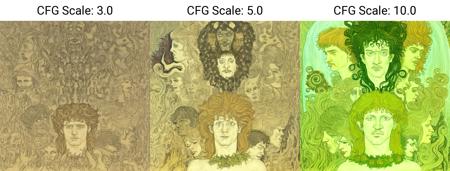 a pencil and pastel drawing of a group of people surrounded by flowers, an ultrafine detailed painting, by Austin Osman Spare, surrealism, medusa head, fantasy watercolor, close - up of the faces, the sandman from graphic novel, elevation, full image, concert, satyr, vertical portrait  <lora:Austin_Osman_Spare_1.1:1>