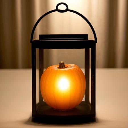 pumpkin-shaped lantern glasswork.