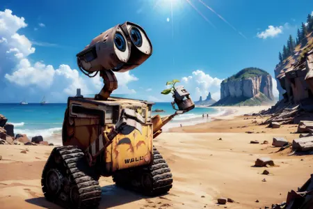 Wall-E and EVE | Concept MissU |SD1.5