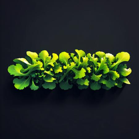 (masterpiece, best quality:1.15), (horizontal banner, no humans:1.1), a leafy green head of lettuce, fresh, crisp, vegetable, garden, simple background, gradient background