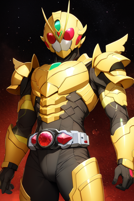 kamen rider, earth, yellow armor