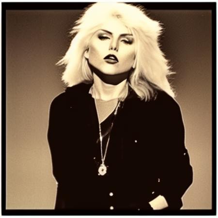 debbie_harry on stage holding a microphone and dancing