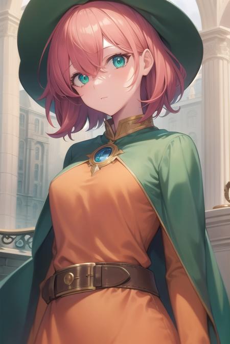 short hair, (green eyes:1.5), pink hair, normlenna, dress, jewelry, earrings, sleeveless, bracelet, orange skirt, orange shirt, orange dress, catlenna, gloves, hat, navel, animal ears, tail, boots, midriff, animal print, tiger print, (whitemagelenna:1.5), (red prints:1.5), jewelry, boots, hood, wide sleeves, necklace, thigh boots, staff, robe, (white robe:1.5), white mage, piratelenna, skirt, shirt, bandana, green bandana, green shirt, collared shirt, short sleeves,  magicianlenna, bangs, long sleeves, hat, dress, belt, cape, staff, orange dress, dragoonlenna, thighhighs, weapon, boots, choker, cape, armor, leotard, polearm, pauldrons, spear, blue leotard, shoulder pads, trident, headgear, chineselenna, dress, bare shoulders, jewelry, earrings, hair bun, double bun, chinese clothes, china dress,