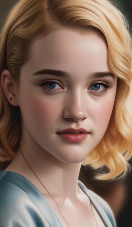 portrait of a hybrid of julia garner and emma roberts and sadie sink, photo realistic, highly detailed, perfect face, art by artgerm