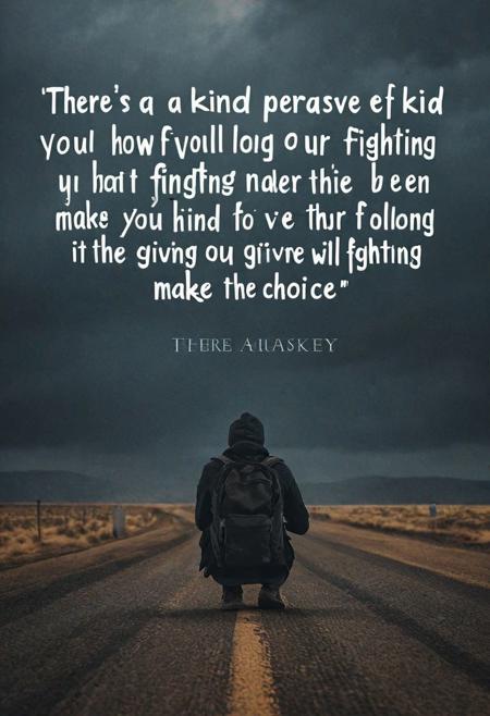 there's a certain kind of pervasive sadness that follows and it makes you think of giving up after you've been fighting for so long and maybe this time this will be the right choice