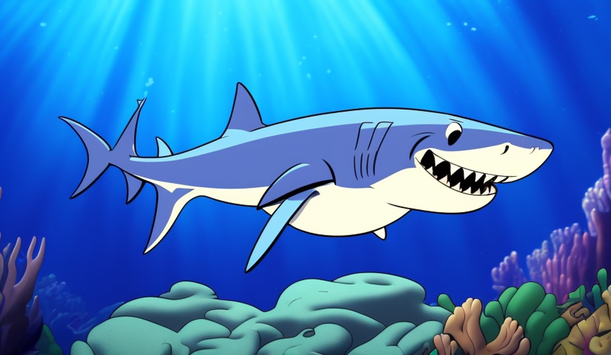 (ocds:1.1) style of portrait of a shark underwater,  fleischer studios, high detailed, 4k
