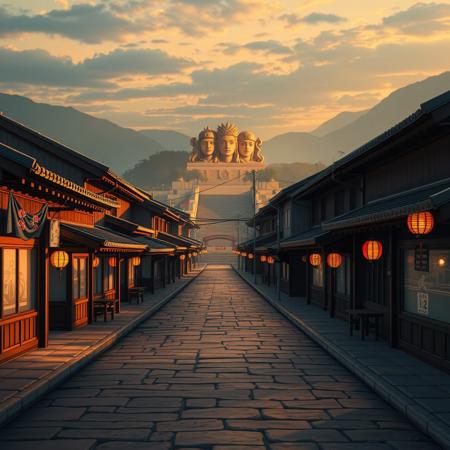 A liminal space in Konoha, the Hidden Leaf Village, from Naruto, captured in ultra-realistic 4K with high dynamic range lighting and subtle brilliance effects. The iconic wooden buildings with curved, tiled rooftops stretch along the deserted streets, their warm colors enhanced by the soft glow of the setting sun. Every detail—the cracks in the stone pathways, the gentle sway of banners, the faint reflections on the glass windows of empty shops—feels almost too vivid, as if the world is frozen in perfect clarity.
The Hokage Monument stands in the distance, its colossal faces illuminated by the golden hour, yet the village itself remains eerily still. The air carries a quiet warmth, but the silence is deep, as if time has momentarily stopped. The training grounds lie undisturbed, the swings at the playground unmoving, the paper lanterns glowing faintly in the absence of any footsteps. The entire scene is breathtakingly detailed yet unsettlingly empty, creating a paradox of beauty and solitude—a moment suspended in time, waiting for life to return.