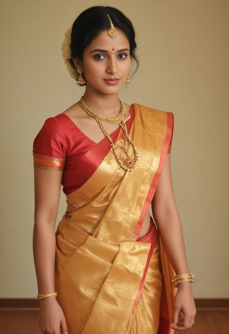 Kerala young bride in traditional saree, sex on weeding day