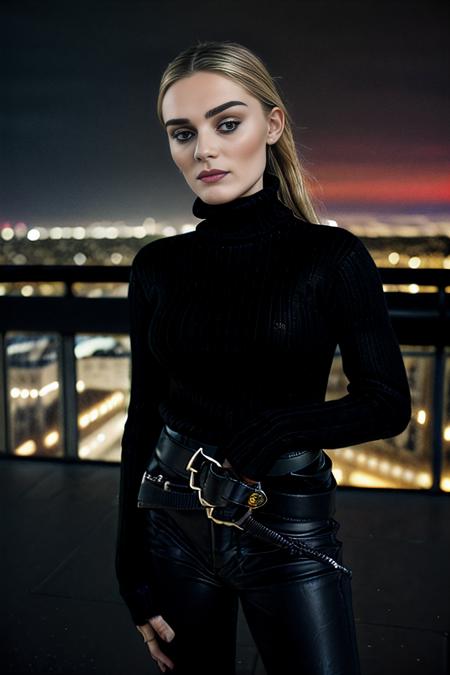 a movie still photograph of beautiful (M36D0n:1.1) woman,as an (international jewel thief:1.2),wearing (black turtleneck sweater:1.5) and (black cargo jeans:1.4),repelling down the (exterior of an art museum:1.3) with a rope and carbiner,holding a (large red ruby:1.4),at night with lights of (paris skyline in background:1.3),long hair,red lipstick,makeup and eyeshadow,promotional movie photograph,dramatic action pose,(cinematic lighting),sharp focus,detailed eyes,(highly detailed),(HDR),(8k wallpaper),colorful,vivid color,intricately detailed,high contrast,highres,absurdres,hyper realistic,8K UHD DSLR,Fujifilm XT3,filmed in IMAX,exposure blend,extremely intricate,dramatic,(looking at viewer),4k textures,elegant,hyperdetailed,PA7_Portrait-MS,<lora:M36D0n_04A-000002:1.0>,