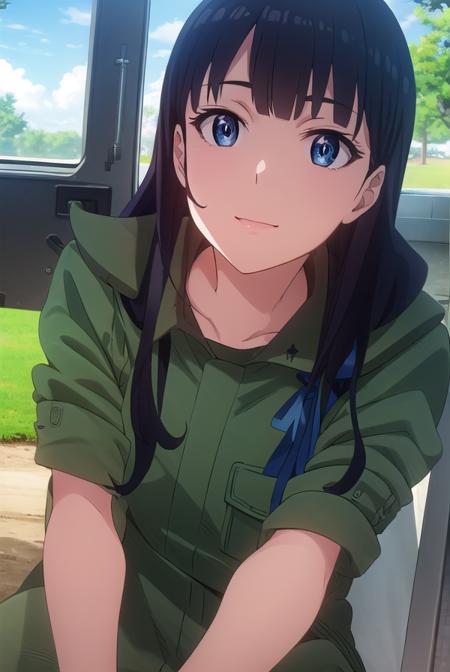 marikurokawa, <lora:mari kurokawa s1s2-lora-nochekaiser:1>,
mari kurokawa, long hair, bangs, blue eyes, black hair, ribbon, hair ribbon, blue ribbon, hair over shoulder, smile,
BREAK uniform, military, military uniform, helmet, sleeves rolled up, headset,
BREAK outdoors, forest, nature, sun, sky, clouds, trees, grass,
BREAK looking at viewer, (cowboy shot:1.5),
BREAK <lyco:GoodHands-beta2:1>, (masterpiece:1.2), best quality, high resolution, unity 8k wallpaper, (illustration:0.8), (beautiful detailed eyes:1.6), extremely detailed face, perfect lighting, extremely detailed CG, (perfect hands, perfect anatomy),