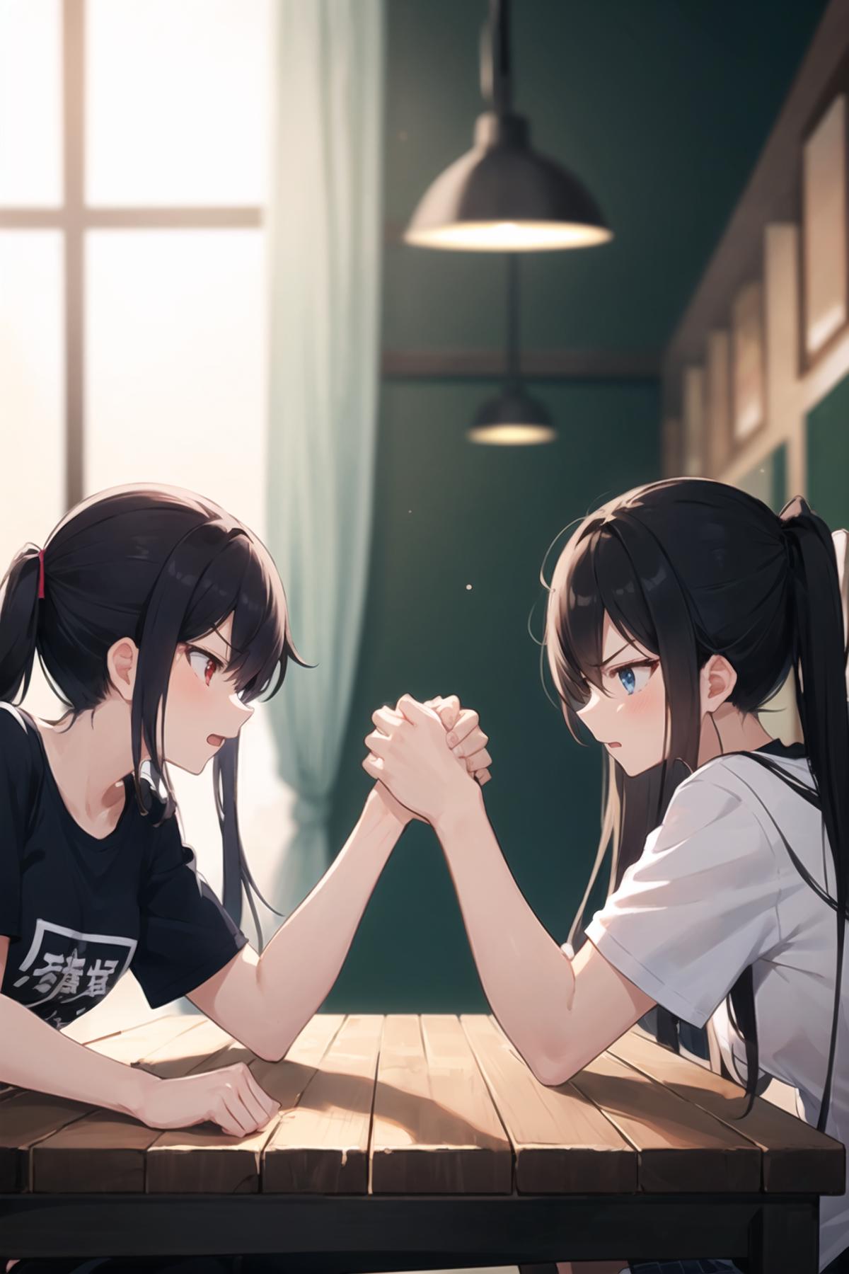 [OpenPose + Canny] Arm wrestling image by BlazzzX4