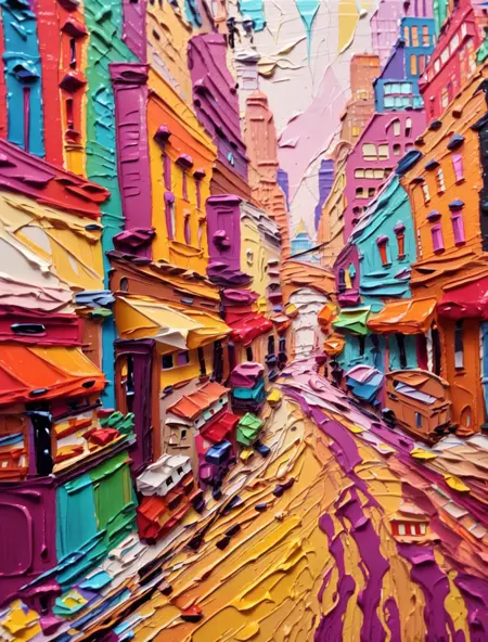 thick impasto painting