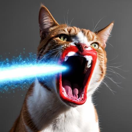 raw photo,8k,cinematic shot,photorealistic,portrait of a cat shoopdawoop,(red lips,,open mouth,laser,shoopdawoop),<lora:ShoopdawoopXL:1.1>