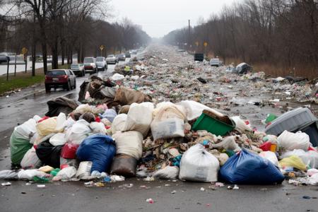 piles of garbage
