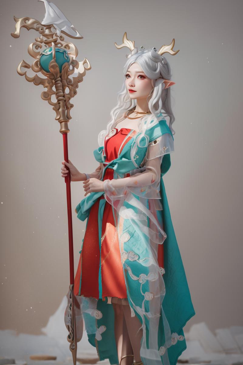 【Realistic & Anime & 3D】yao - Honor of kings/王者荣耀-- 瑶 - 遇见神鹿 image by oceanes