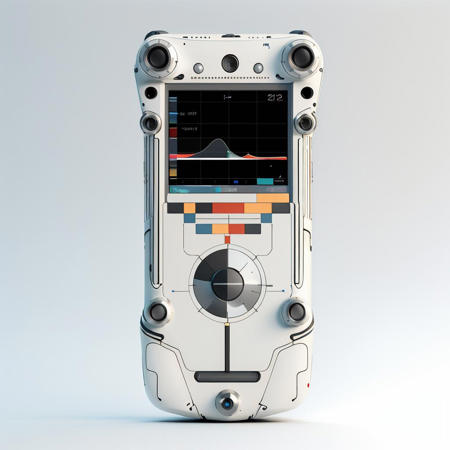 <lora:m01n:1> futuristic seismic meter with black screen in the style of m01n