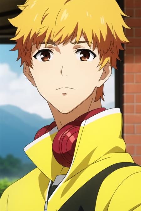 hideyoshi_nagachika blonde hair brown eyes two-tone hair