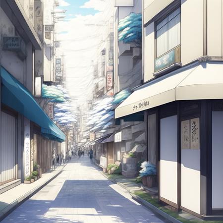 anime street, realistic rendition of Urban Japan (UrbanJapan style:1) <lora:djzUrbanJapan:0.8)