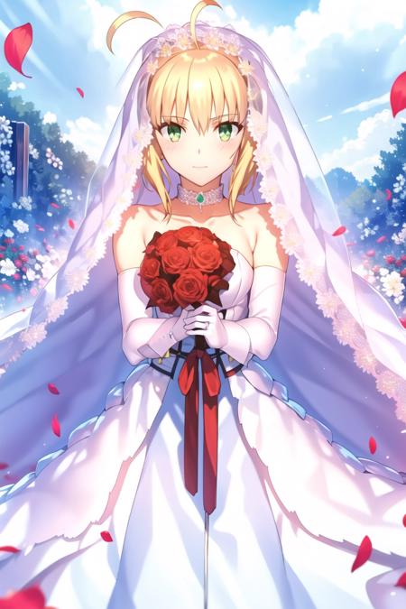 saber Saber, 1girl, dress, hat, solo, blonde hair, smile, white dress, braid, long hair, ribbon, sleeveless, green eyes, ahoge, black ribbon, bag, sleeveless dress, arm up, sun hat, neck ribbon, sundress, buttons, bangs, closed mouth, breasts, standing, sidelocks, straw hat, hair between eyes, small breasts, brown headwear, collared dress, Saber, 1girl, solo, green eyes, blonde hair, dress, veil, wedding dress, flower, bouquet, ahoge, bridal veil, white dress, choker, looking at viewer, gloves, elbow gloves, bare shoulders Saber, 1girl, solo, blonde hair, school uniform, thighhighs, green eyes, serafuku, skirt, crossed arms, black thighhighs, zettai ryouiki, pleated skirt, looking at viewer, braid, blush, outdoors, beach, upper body,  Saber, 1girl, solo, blonde hair, ahoge, green eyes, armor, dress, long sleeves, ribbon, braid, puffy sleeves, hair ribbon, breasts, juliet sleeves, blue dress, standing, medium breasts, closed mouth, sidelocks, hair between eyes, short hair, bangs, hair bun, outdoors, upper body, 