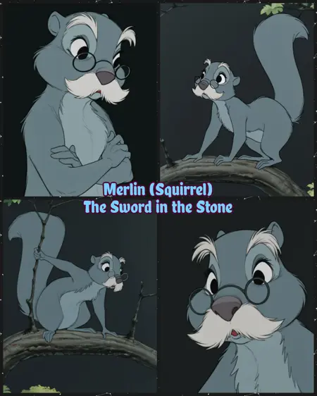 Merlin (Squirrel) | The Sword in the Stone | IllustriousXL & PonyXL