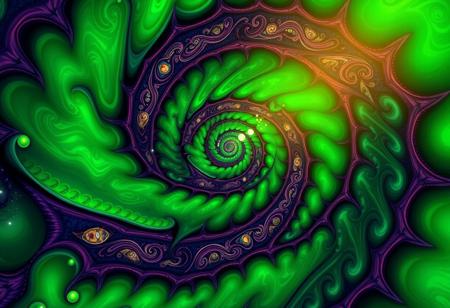 green eye fractal spiral illustration psychedelic hallucination visuals