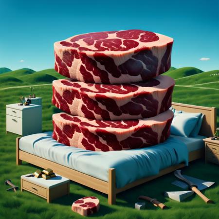 HLSWB meat landscape bed pillow bedroom on bed