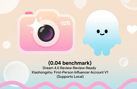 (0.04 benchmark) Dream 4.0 Review-Ready Xiaohongshu First-Person Influencer Account V1 (Supports Local) v1.0
