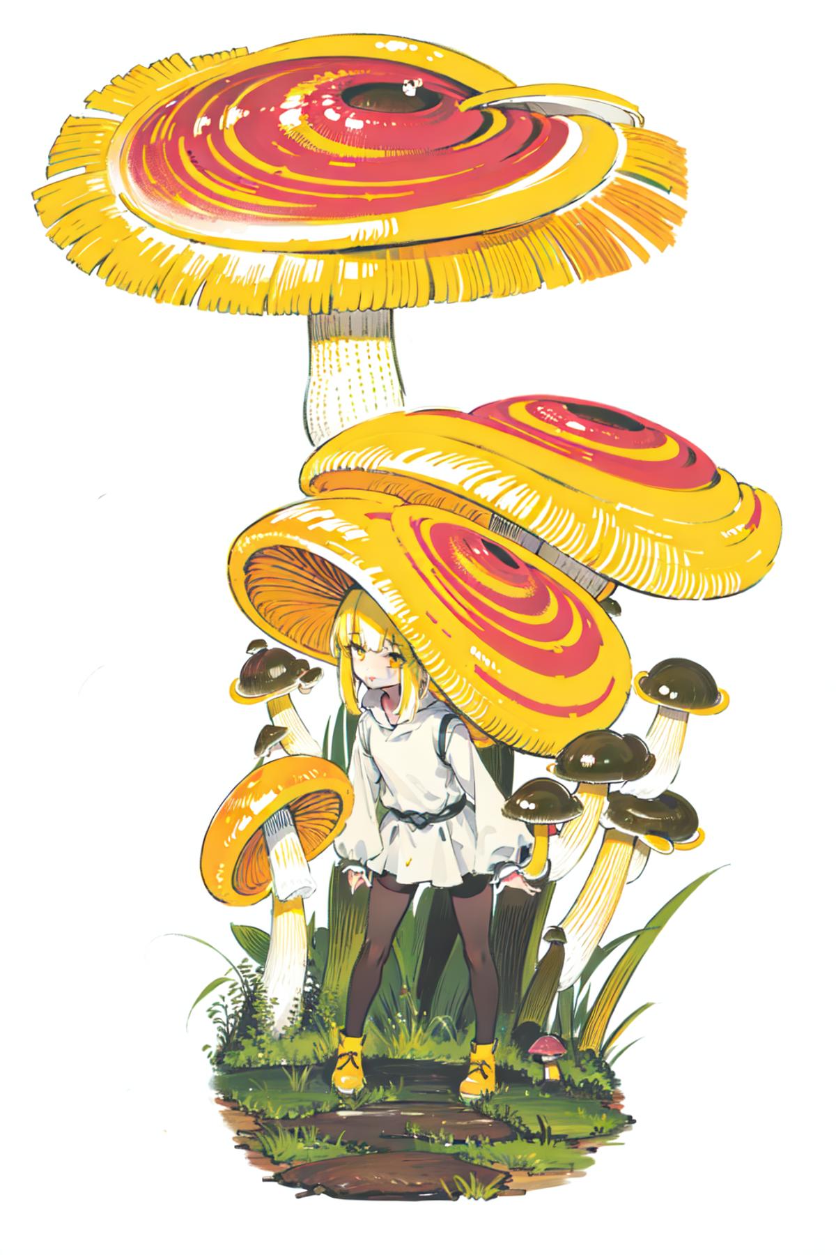 Mushroom Girl/蘑菇娘设计 image by Junbegun