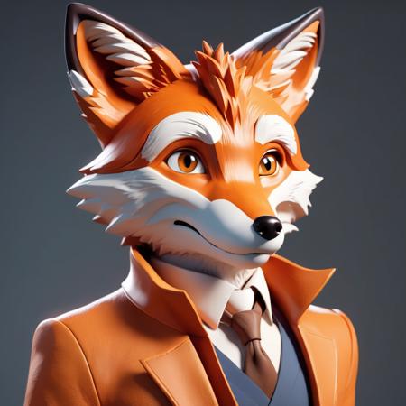 3D Render Style, 3DRenderAF, 
Portrait of a humanoide fox
,<lora:3DRenderConfig4:1>