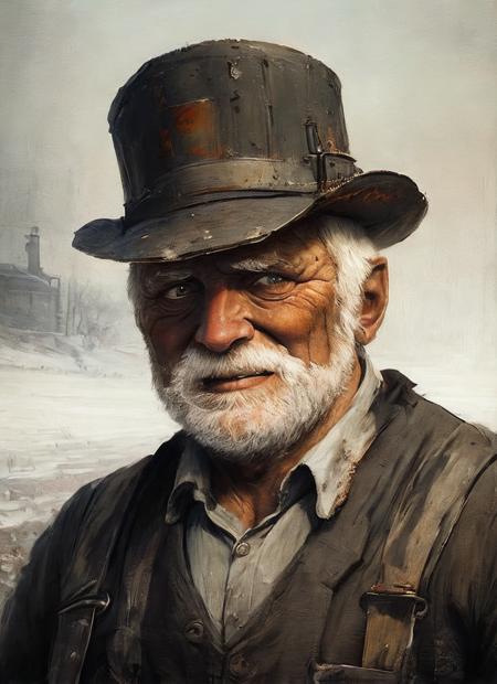 modelshoot style, a portrait of sks person coal miner in 19th century, beautiful painting with highly detailed face by greg rutkowski and magali villanueve, <lora:locon_harold_v1_from_v1_64_32:1.3>