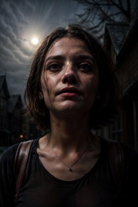 (masterpiece, best quality, highres:1.2), eerie atmosphere, night sky, foggy, horror, scary, lovecraftian