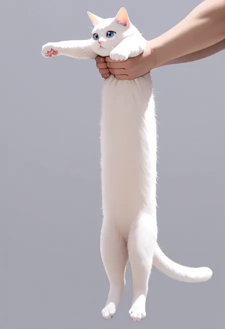 のびーるたん / long cat meme / illustrious