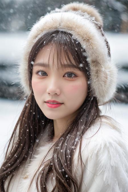 (upper body:1.2), nikon RAW photo, 8k, Fujifilm XT3,masterpiece, best quality, realistic, ultra detailed, extremely detailed face, natural lighting, solo,1girl, standing, white snow witch, wearing eskimo, snow, snowflakes, ((photorealistic:1.4)), asymmetrical long hair, (detailed oily skin), (detailed face), (detailed background :1.1),