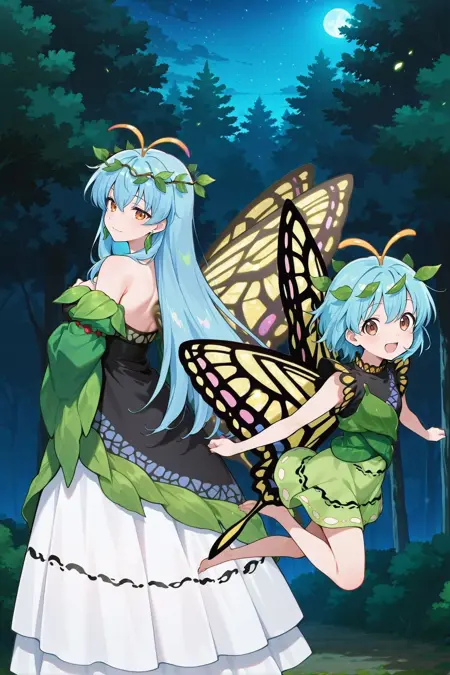 Eternity Larva (Touhou Project) & Eternity Larva (The Butterfly Fairy who Approached God) - エタニティラルバ (東方)