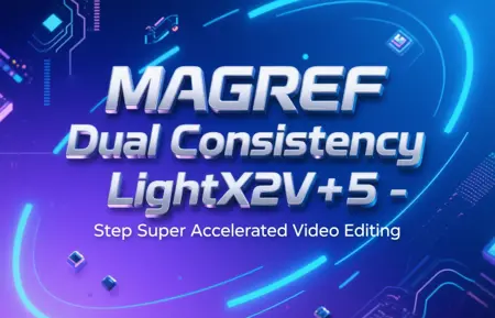 MAGREF Dual Consistency LightX2V+5-Step Super Accelerated Video Editing