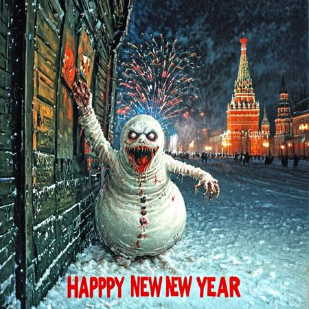 Horror Snowman Happy New Year! [SDXL] V1