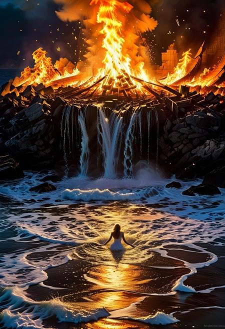 Invariably (((wonder cascades))) from her every angle, bouquet of stars plucked fresh from the heavens but a gallows parody of the ((divinity) she exudes), if angel may fall forsooth they must also ((ascend)), so bittersweet the passing, ((burning)) of former self, flagrante ((incendio)), that (glorious destruction)), yet anywise blind of it, if not in spite than corollary, she (((wept:crying))), felt the flames  unwittingly, ((loveshy fingers sought desperately for understanding)), (altruistic) to a fault she harkened pain to (sympathy), in caring for the helpless chaffed her own helplessness, (ascending) but for a series of (((fleeting embraces))), in a (((sea of fallen angels))), (at least she never burns alone), but that she now burns so long