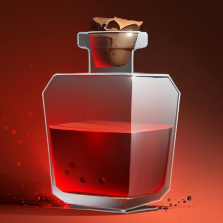 ((masterpiece,best quality)), <lora:FantasyIcons_Potions:0.8>, red potion, glass