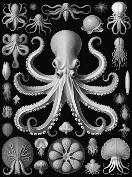 Artforms in Nature/Kunstformen der Natur - Ernst Haeckel (Black and White) v1.0