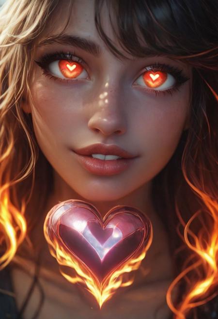 score_9, score_8_up, score_7_up, photograph, analog style,  intricate artwork masterpiece, photorealistic, professional, ultrarealistic real life, extremely beautiful, (highly detailed, intricately detailed), masterpiece, 8k, HDR, best quality, (highly detailed skin), (alluring (((heart shaped fire pupils:1.5)) eyes), (a goth brunette angel girl), cute smile, close up bust shot, low angle, busty, (dark forest), dappled lighting, (backlighting:0.7), film grain, photographed on a Sony A7R IV, 18mm F/1.7 cine lens