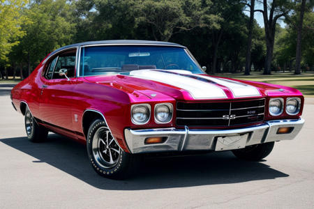 1970ChevelleSS_REDBLACK, musclecar,
rule of thirds,
shot by Sony a7iii,
8k uhd, high quality, high detail, 8k, vibrant color, reflections, detailed background,
<lora:3DMM_V12:0.5>
<lora:1970ChevelleSS:0.7> fcPortrait <lora:more_details:1>