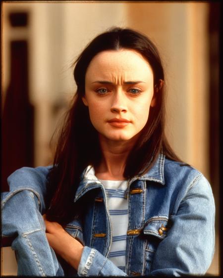 photograph portrait of  roryg wearing jeans jacket over striped shirt looking at camera, outside school, (soothing tones:1.25), (hdr:1.25), dramatic, (intricate details:1.14), (hyperrealistic:1.16), (filmic:0.55), photograph, digital photography, vibrant color, Eos 1v, 85mm, Portra 400, depth of field, volumetric