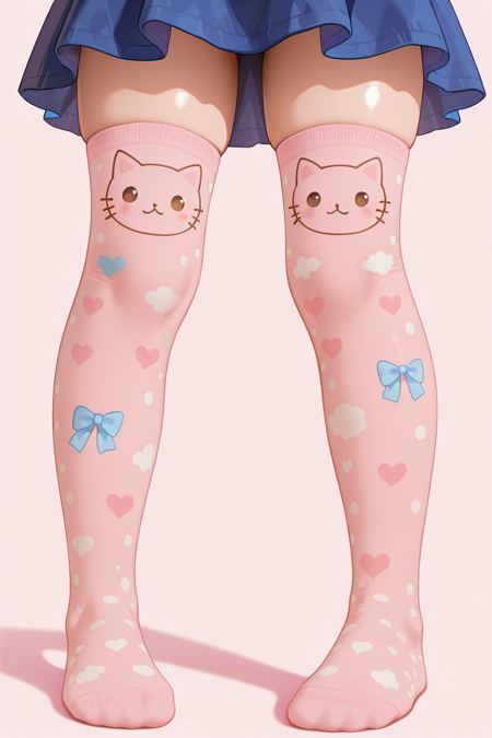 Cat Patterned Thighhighs illustrious v1.0