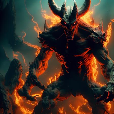 photo of ohwx devil, lord of hell, scary looking, angry, burning, flames, evil smile, [fire in the background],  front view, photography, natural light, photorealism, cinematic rendering, ray tracing, the highest quality, the highest detail, Cinematic, Blur Effect, Long Exposure, 8K, Ultra-HD, Natural Lighting, Moody Lighting, Cinematic Lighting , (high key) <lora:epi_noiseoffset2:1>