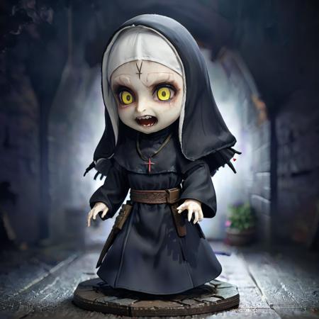 (best quality:1.2), (detailed:1.2), anime, valak, chibi, cute, <lora:valak:1>