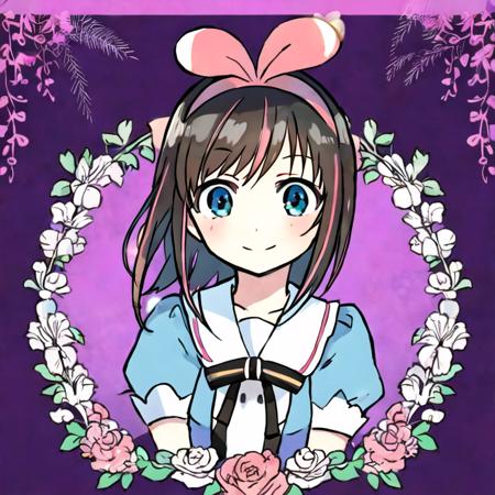 kizuna ai, looking at viewer, smile, studio ghibli \(style\),, (waifu, anime, exceptional, best aesthetic, new, newest, best quality, masterpiece, extremely detailed:1.2),