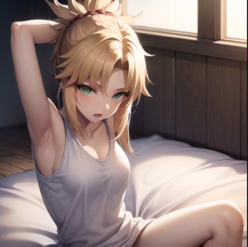 beautiful, masterpiece, best quality, extremely detailed face, perfect lighting, mordred \(fate\), 1girl, solo, ponytail, ...