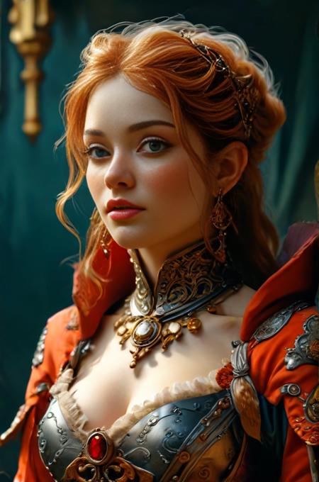 3d render, dramatic, original digital artwork, stunning digital illustration, intense character, 8k, by Cedric Peyravernay, Dave Melvin, Pratik Naik, Heather Theurer,  hyper quality, fantastic medieval fantasy character, from another world, hyperdetailed, hyperrealistic,  extremely detailed clothing, highly detailed hair,  meticulous masterpiece, award-winning, <lora:MJ52:0.6>   <lora:sdxl_lightning_8step_lora:0.8>